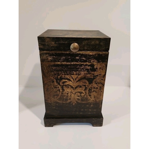 RARE Uttermost 19320 Discontinued Billy Moon Melani Box  Black Gold Rustic Decor - Picture 1 of 9